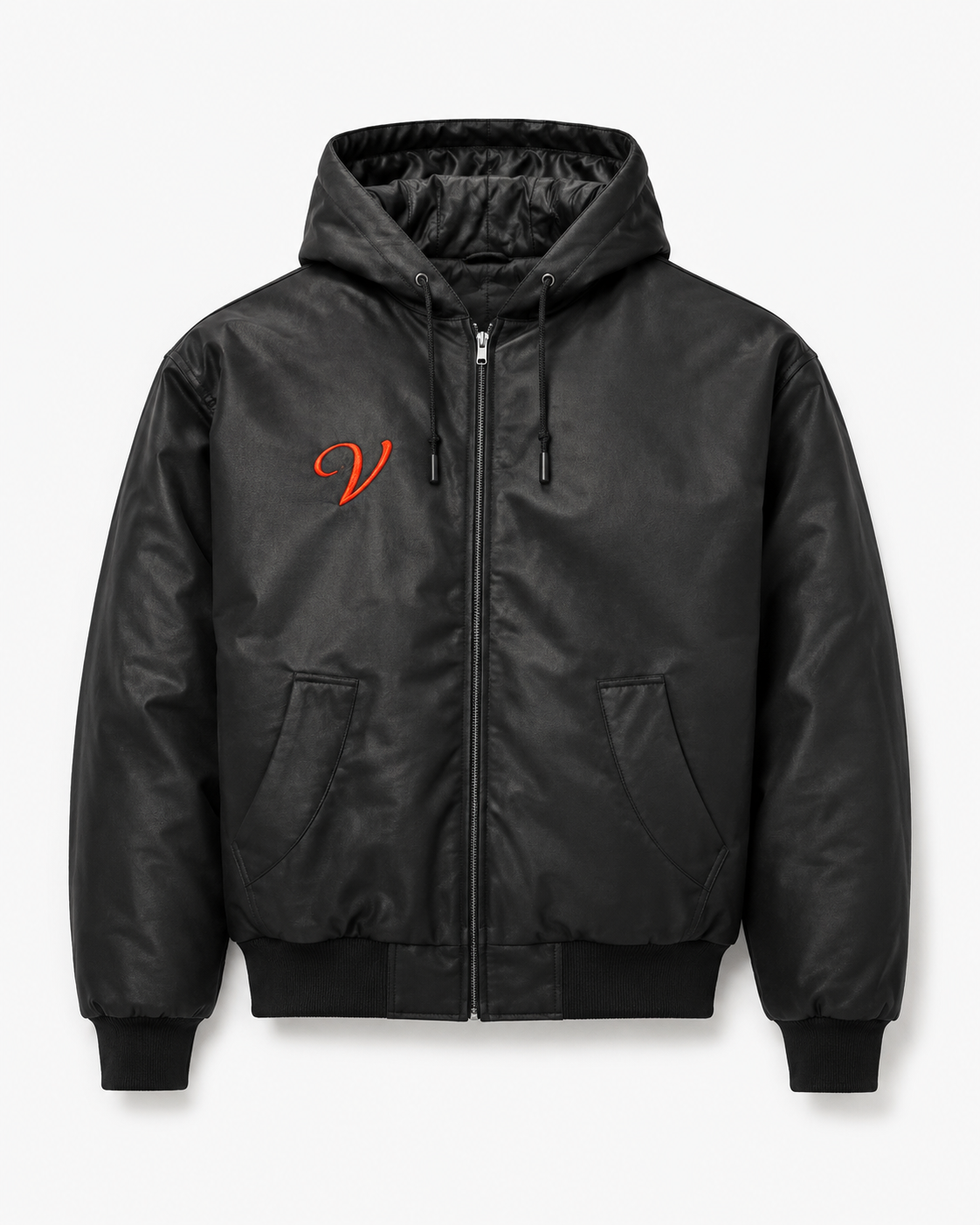 The Valiant Blue Collar Baller — Jet Black / Orange V